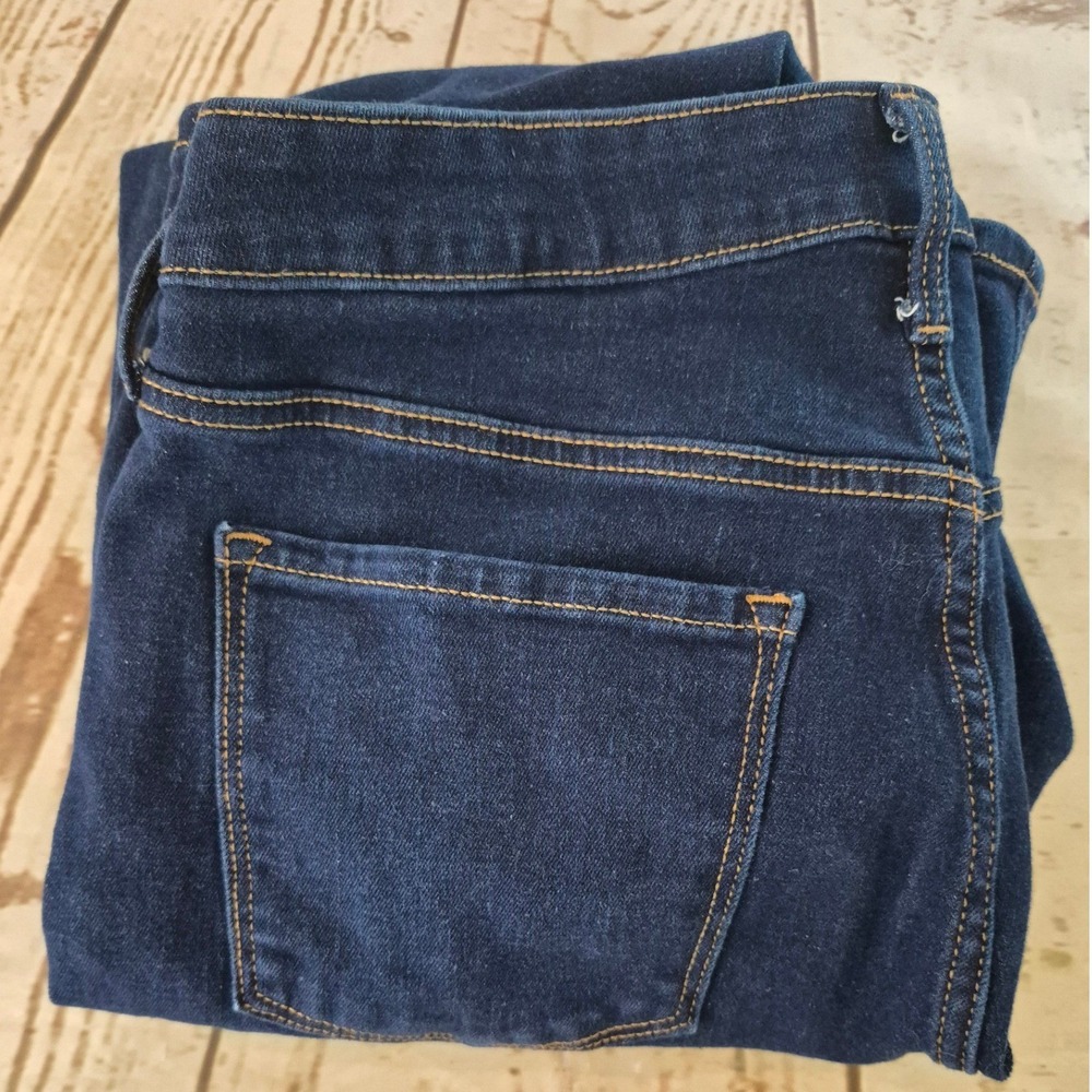 Old Navy Wow Flare Jeans Womens 14 High Rise Dark Wash Denim Blue Jeans